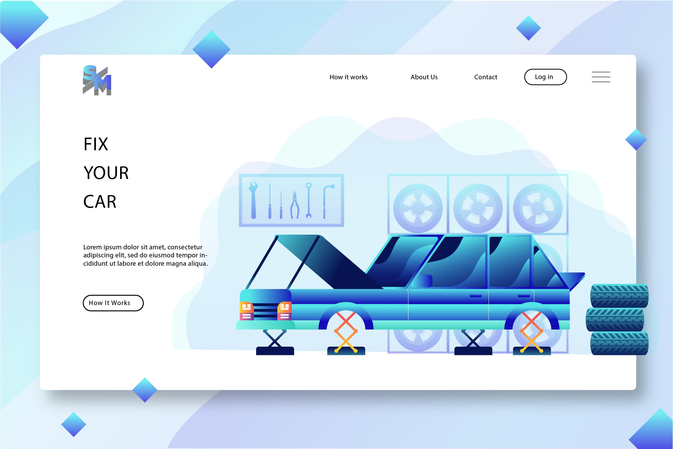 Car workshop  - Template